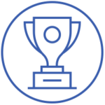 illustration of a trophy within a circle